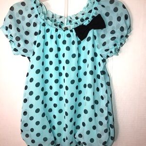 Girls polka dot shirt